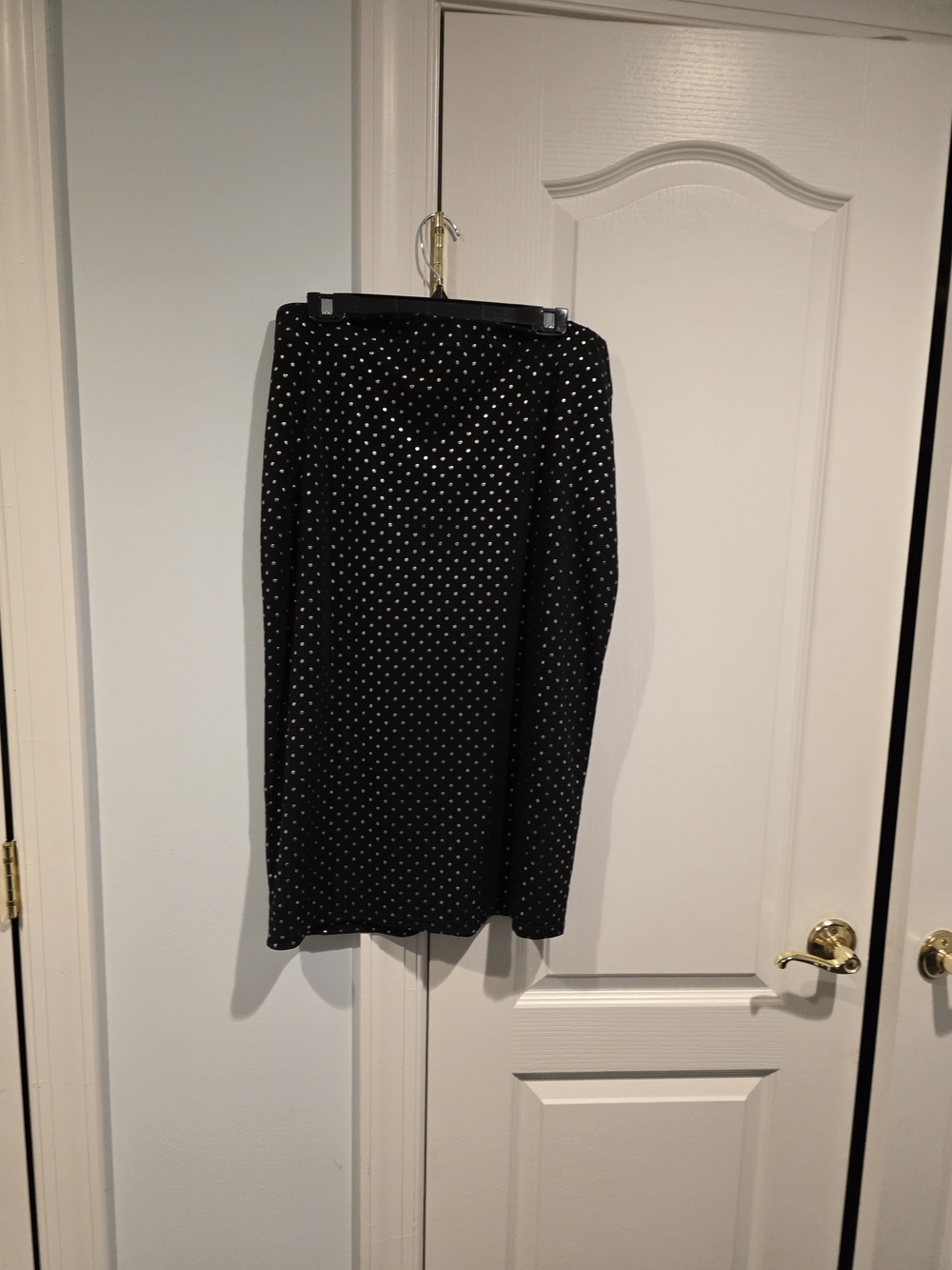 Joseph Ribkoff Black Polka Dot Pencil Skirt